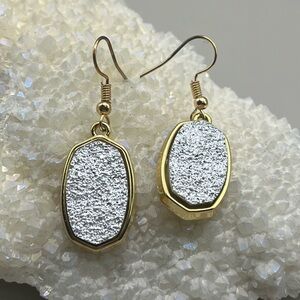 Gold and Silver Dangle Earrings